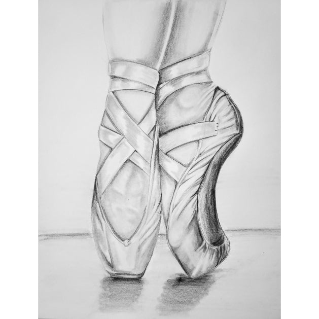 How To Draw Ballet Shoes Easy Step By Step Drawing Ballet Toe
