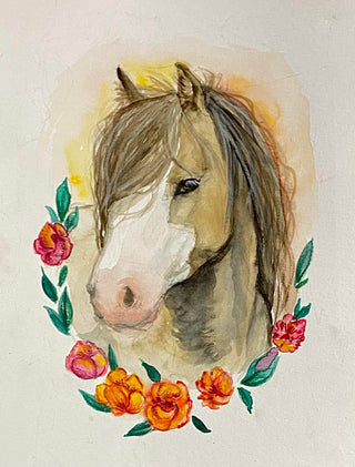 Horse In Flowers - Watercolour | Instructor: Ana