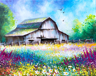 Country Spring - Acrylic | Instructor: Vera
