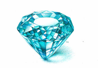 Diamonds are forever - Coloured Pencils Drawing | Instructor: Vera