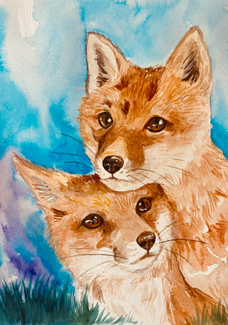 Cuddly Foxes - Watercolour | Instructor: Ana