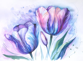 Gentle Tulips - Watercolour | Instructor: Vera