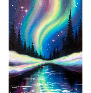 Original Acrylic Painting "Glowing Aurora"