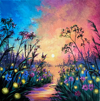 "Fireflies at Sunset" Monthly Paint Night - Acrylic | 27 July 2026 @ 7:30pm Eastern