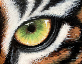 Green Eye of a Tiger - Acrylic | Instructor: Vera