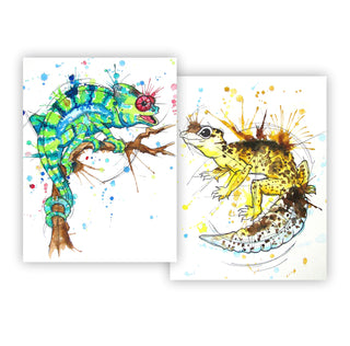 Happy Lizards Splash - 2-in-1 - Watercolour | Instructor: Chris