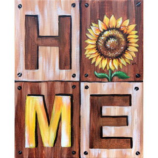 Original Acrylic Painting "Sunflower Home"