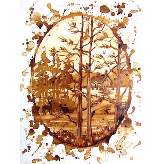 Cottage Through the Pines- Coffee Art VIDEO PREMIERE | Nov 12 2026 @ 7:00pm Eastern
