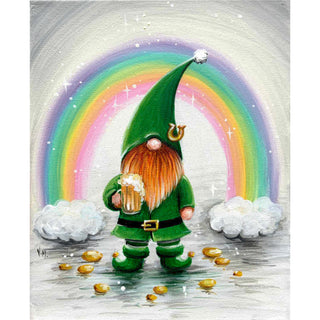 Original Acrylic Painting "Irish Gnome Drunky"