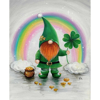 Original Acrylic Painting "Irish Gnome Lucky"