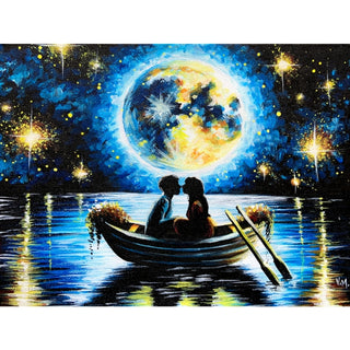 Original Acrylic Painting "Lover's Boat"