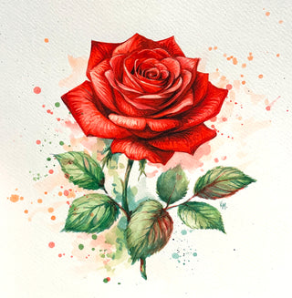 Passionate Rose - Watercolour | Instructor: Vera