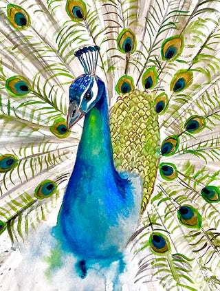 Peacock - Watercolour | Instructor: Ana