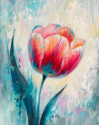 Spring Tulip - Acrylic | Instructor: Vera