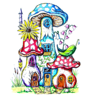 Summer Gnome Homes - Watercolour & Pen | Instructor: Chris
