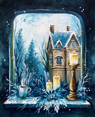 Window into Winter Fairy Tale - Acrylic | Instructor: Vera