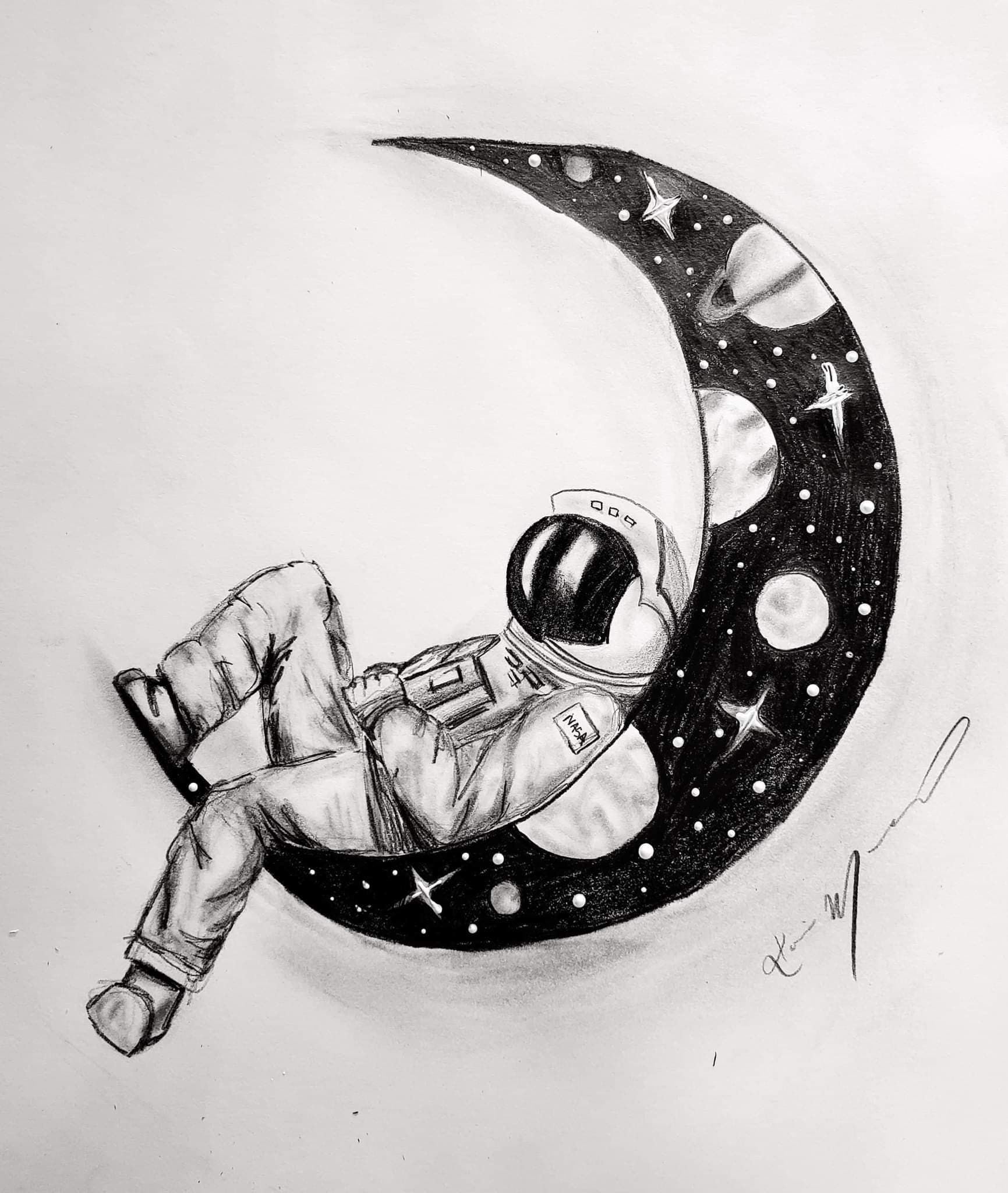 Space Aesthetic Drawing Photo - Drawing Skill