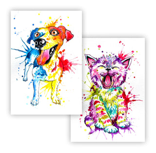 2 in 1 Cat and Dog Splash - Watercolour | Instructor: Chris