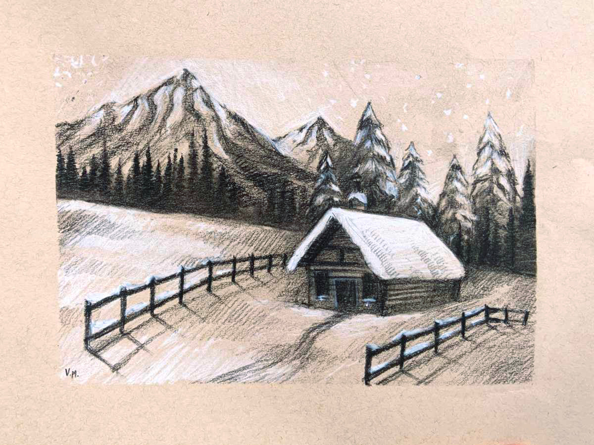 Charcoal Cabin - Drawing | Instructor: Vera – Artists Palette Durham