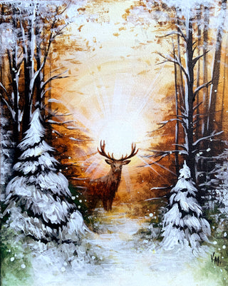 Deer in A Snow Forest
