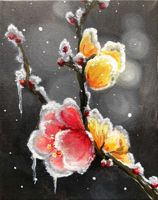 Frosted Flowers - Acrylic | Instructor: Liesl