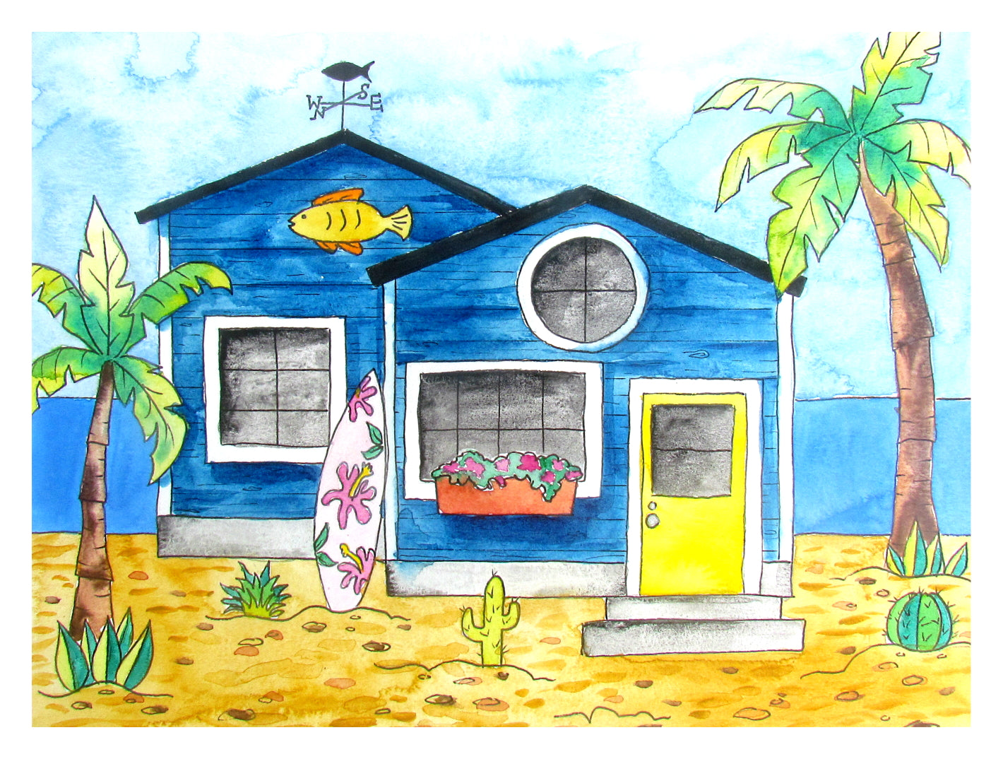 How to draw beach house ?Summer edition | Inspired in Philippine beach  front |Time lapse - YouTube