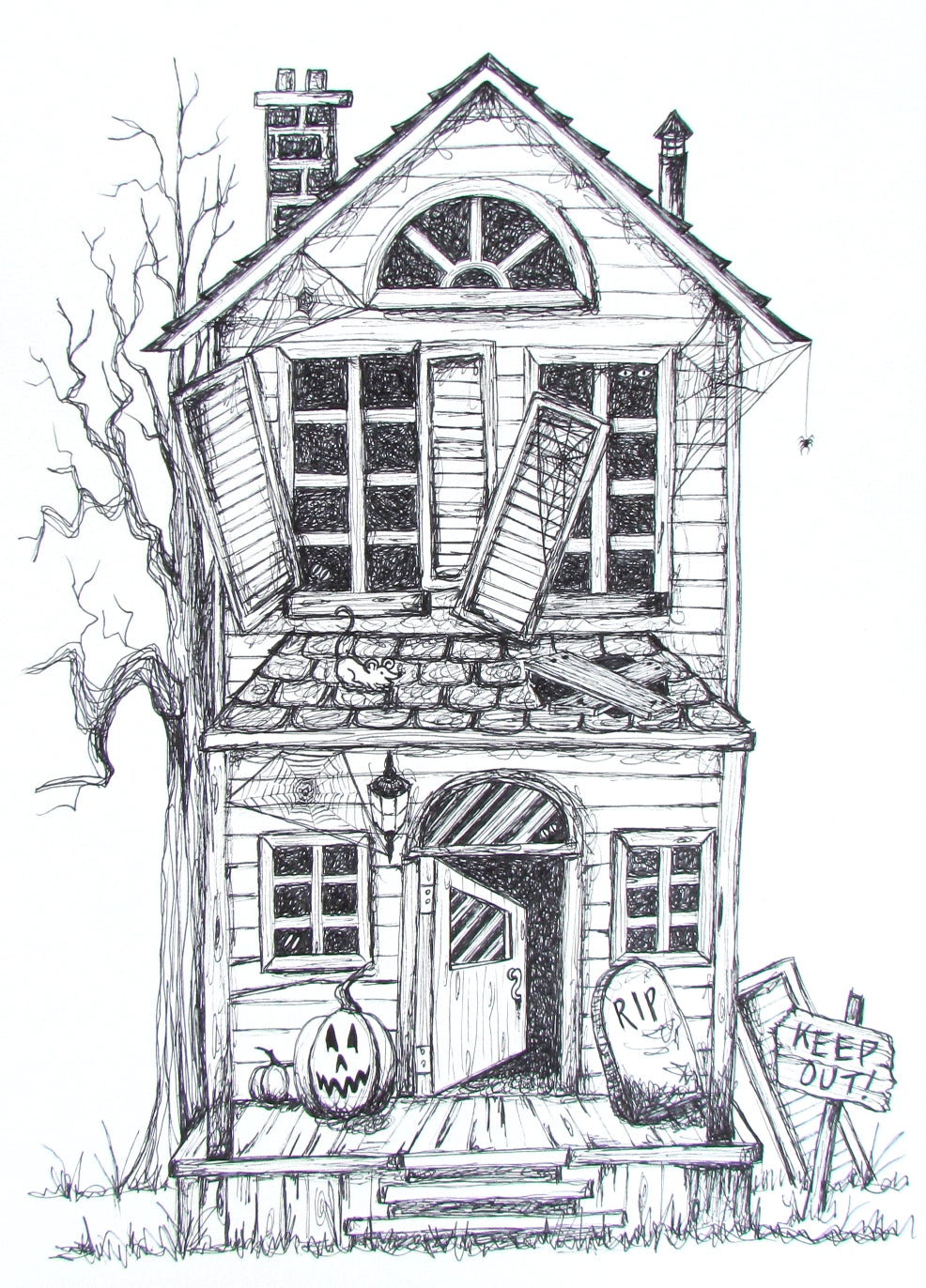 prompthunt: close up of ghosts in a haunted house, pencil sketch, realistic  shaded, fine details, realistic shaded lighting poster by greg rutkowski