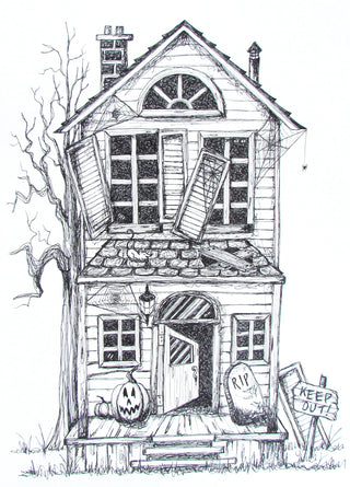 house drawings in pencil