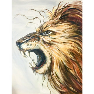 Lion Roar acrylic painting.