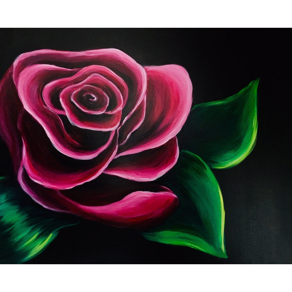 Realistic Rose - Acrylic | Instructor: Liesl – Artists Palette Durham